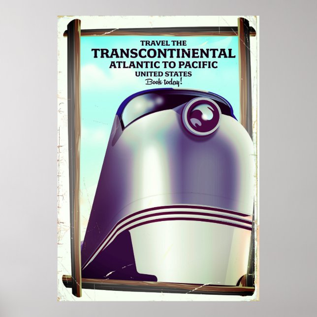 Poster Transcontinental Railroad USA. (Frente)