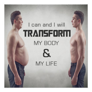 Pôster Transform My Body Motivational Poster