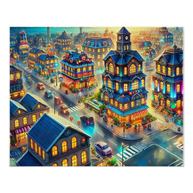 Pôster 🏙️ Transforme seu espaço com a vida urbana charme (Frente)