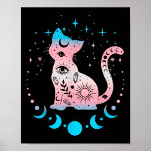 Poster Transgênero Cat Astrologia Celestial Orgulho Lgbt 