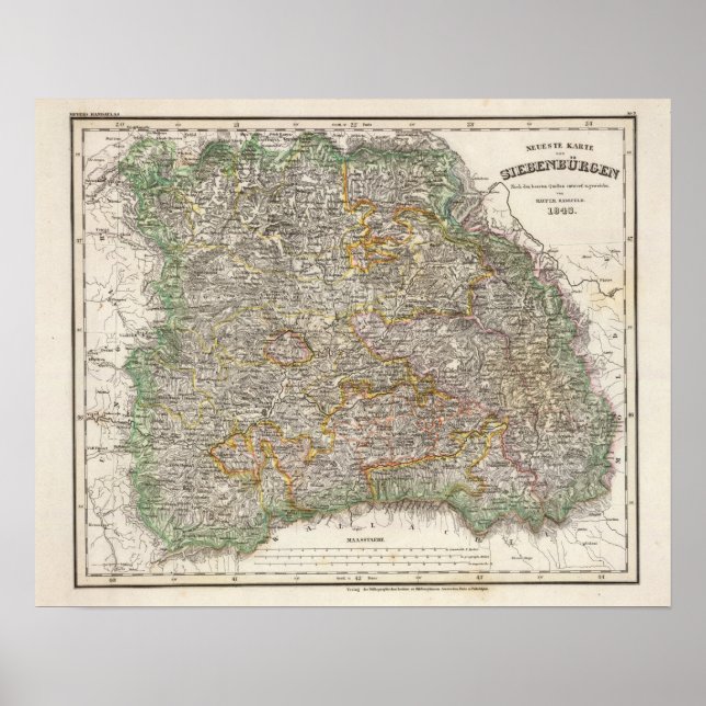 Poster Transilvânia, Romênia (Frente)