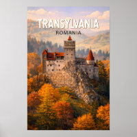 Transilvânia Romênia Ilustração Viagem Arte Vinta