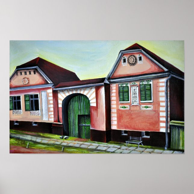 Poster Transilvânia, Romênia, Pintura Watercolor (Frente)