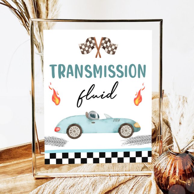 Poster Transmissão de Raça Fluida Carro Dois Aniversário  (Criador carregado)