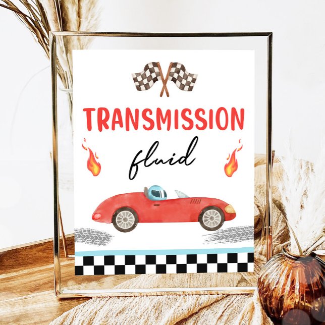 Poster Transmissão de Raça Fluida Carro Dois Aniversário  (Criador carregado)