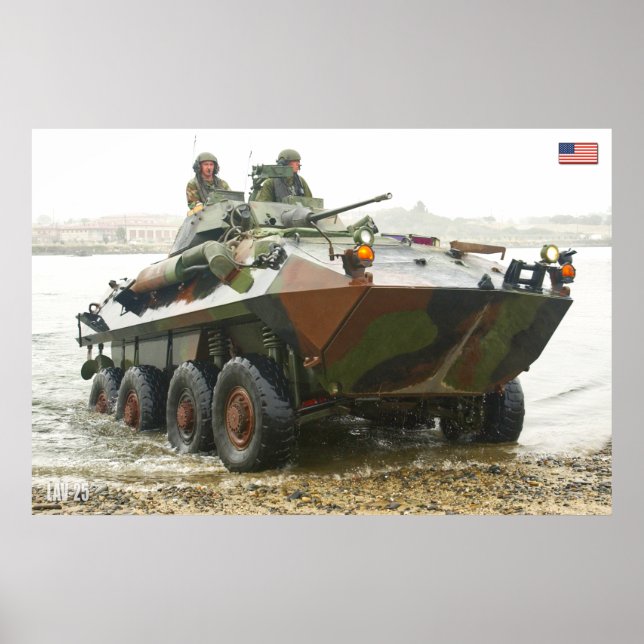 POSTER TRANSPORTADOR DE PESSOAL ARMOVERMADO - LAV-25 (Frente)