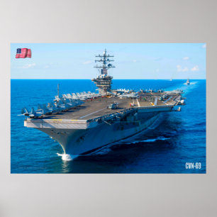 POSTER TRANSPORTADORA AERONÁUTICA DOS EUA - CVN-69