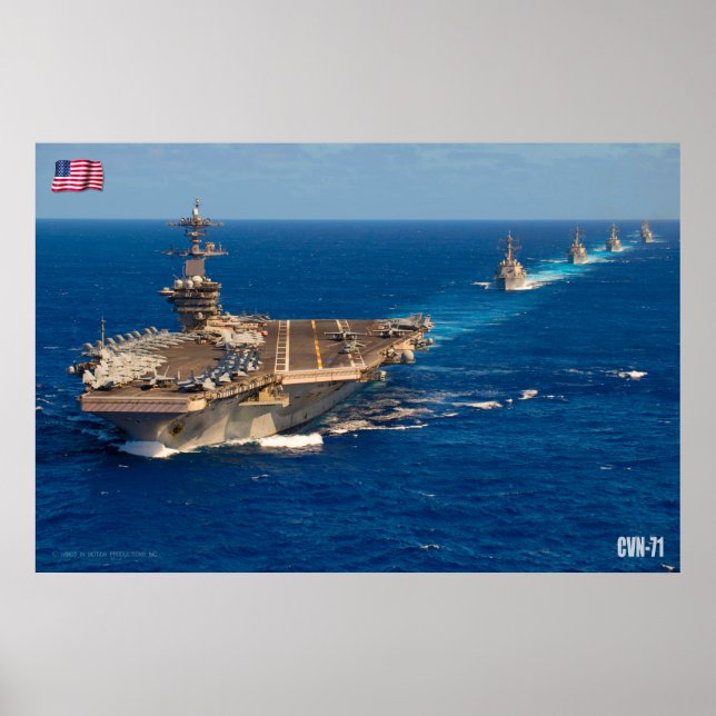 POSTER TRANSPORTADORA AERONÁUTICA DOS EUA - CVN-71 (Frente)