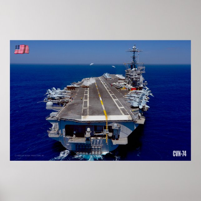 POSTER TRANSPORTADORA AERONÁUTICA DOS EUA - CVN-74 (Frente)