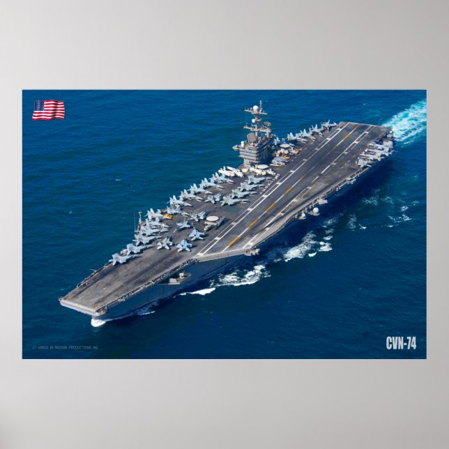 POSTER TRANSPORTADORA AERONÁUTICA DOS EUA - CVN-74 (Frente)