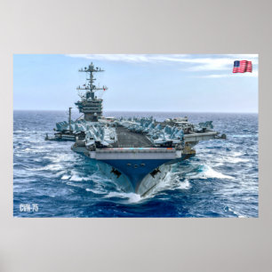 POSTER TRANSPORTADORA AERONÁUTICA DOS EUA - CVN-75