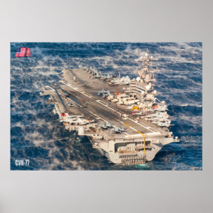 POSTER TRANSPORTADORA AERONÁUTICA DOS EUA - CVN-77