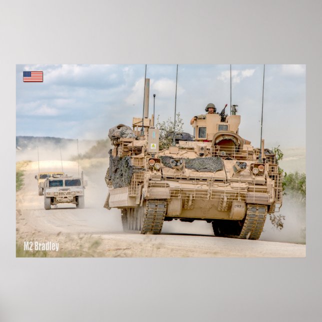 Poster TRANSPORTADORA DE PESSOAL ARMOSCADO - M2 Bradley (Frente)
