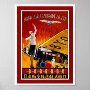 Poster Transporte aéreo de Japão