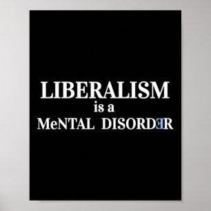 Poster Transtorno Mental Anti Liberal Re Eleger Trump Pro