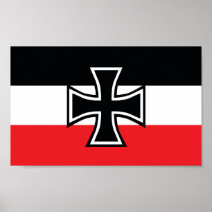 Poster transversal da bandeira WW1 do ferro