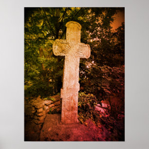 Poster transversal de pedra antigo da foto