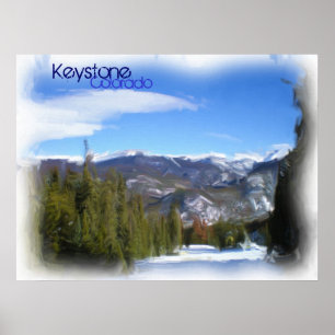 Poster trapezóide da pintura de Colorado