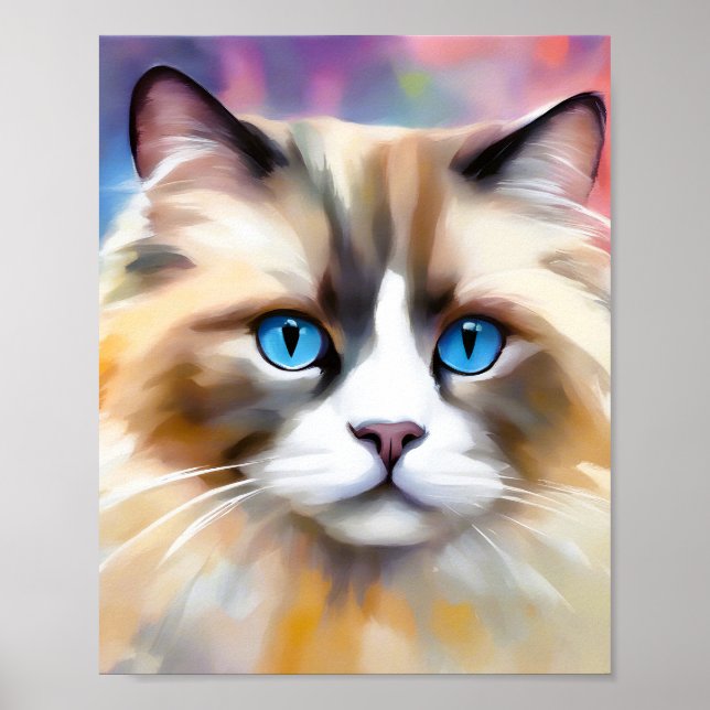 Poster Trapil Elegante Ragdoll Cat (Frente)