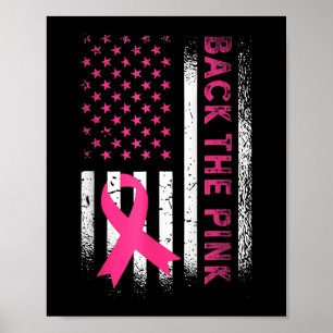 Poster Traseira O Cancer A Da Bandeira Americana Da Fita