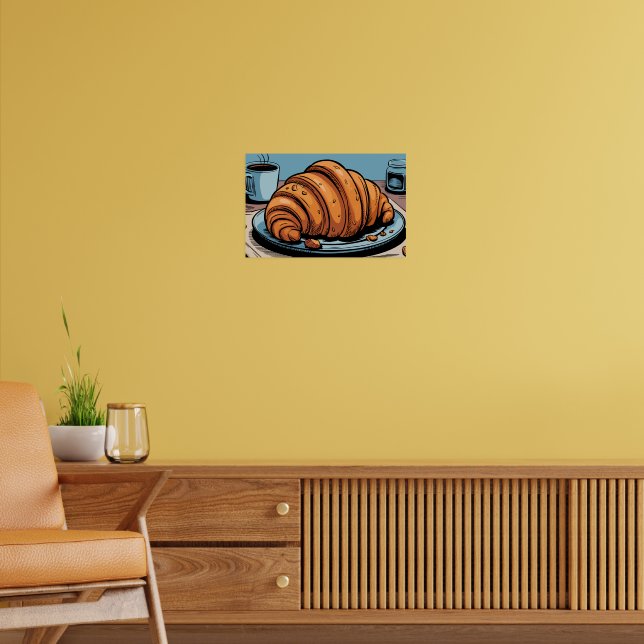 Poster Tratamento de Croissant Flaky Morning (Sala de Estar 2)