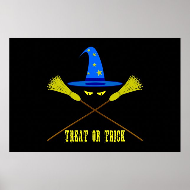 Pôster Tratamento De Halloween Ou Preto De Truque (Frente)