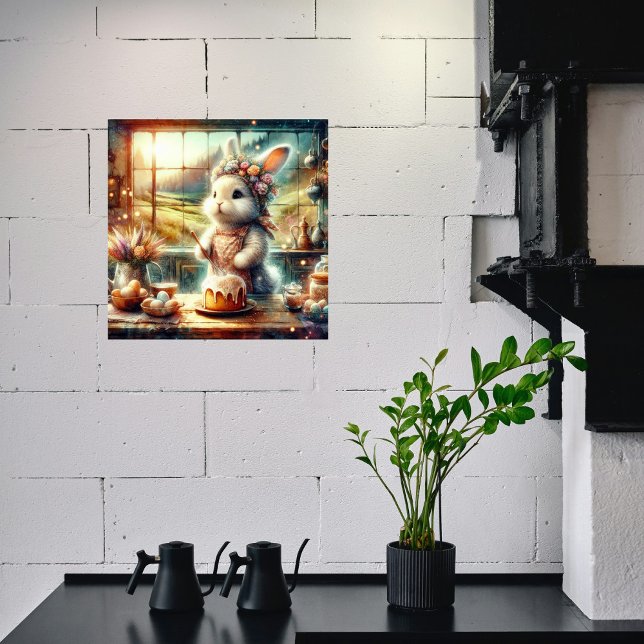 Poster Tratamentos de páscoa com Coelhinho Cotovelo Coelh (Criador carregado)