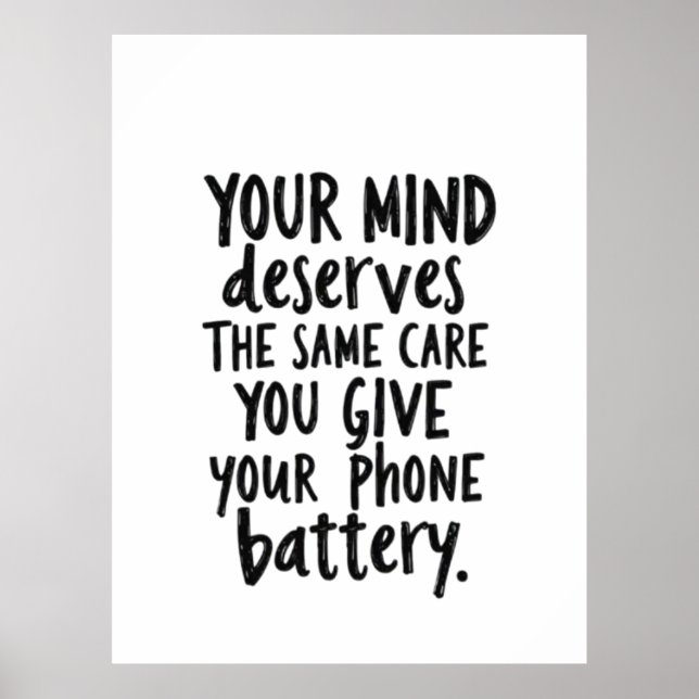 Poster Trate Sua Mente Como a Bateria do Seu Celular (Frente)