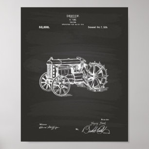 Pôster Trator 1919 Painéis de arte patenteados