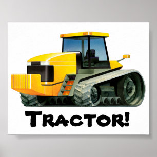 Pôster Trator amarelo enorme