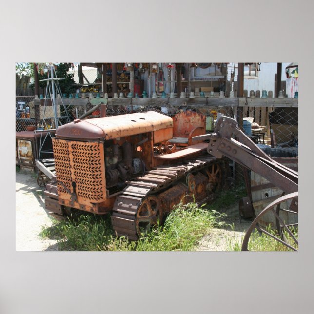 Pôster Trator antigo penteado (Frente)