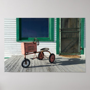 Pôster Trator do brinquedo do vintage