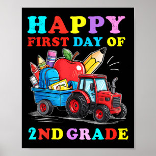 Poster Trator Feliz Primeiro Dia Da 2ª Série De Volta à E