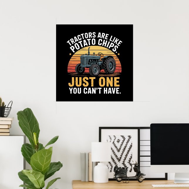 Poster Tratores São Como Batatas Fritas (Escritório em casa)