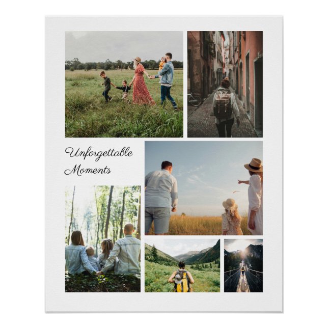 Pôster Travel and Family Customizable Collage (Frente)