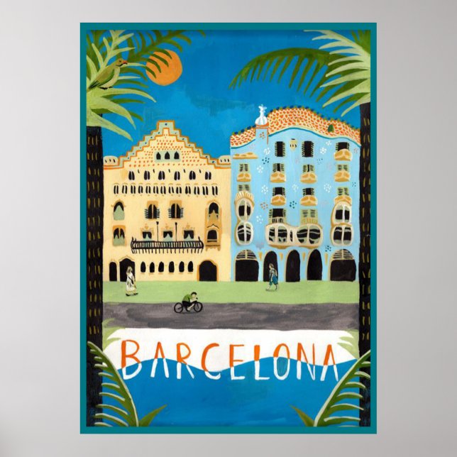 Pôster travel  POSTER, Barcelona,Spain (Frente)