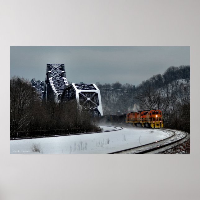 Pôster Travessia de Ohio no Inverno (Frente)