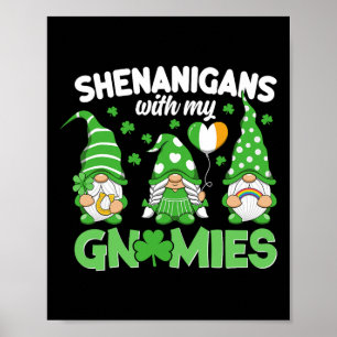 Poster Travessuras Com Meus Gnomos Feliz Dia de São Patrí