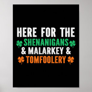 Poster Travessuras Malícia E Tolice Divertido St Patri