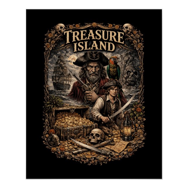 Pôster Treasure Island (Frente)