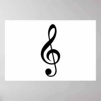 Poster Treble Clef G-Clef Musical Symbol