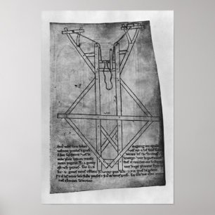 Pôster Trebuchet, máquina para jogar setas