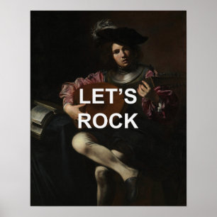 Poster Trecho de Texto Divertido + pintura de Lute Player