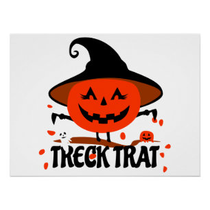 Pôster Treck Trat Pumpkin sorrindo