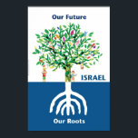 Pôster Tree Menorah<br><div class="desc">A árvore representa as pessoas de Israel, enraizadas na tradição judaica, representada pela menorah, e o futuro otimista é moldado pela sabedoria, tradição e memória.</div>