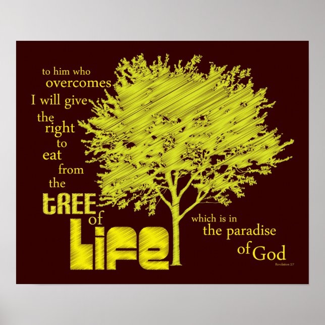 Poster Tree of Life Christian Scripture canvas print (Frente)