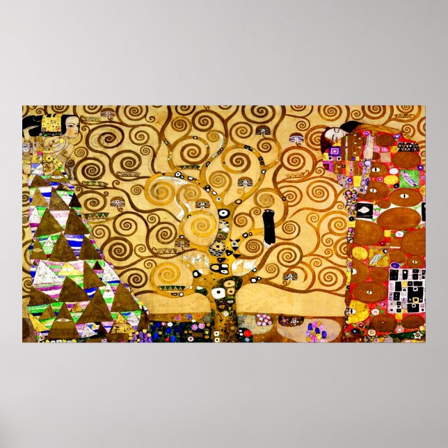 Pôster Tree of Life Gustav Klimt Nouveau (Frente)