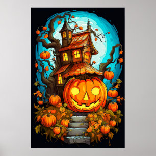 Poster Treehouse Assombrado Festivo   Feliz Dia das Bruxa