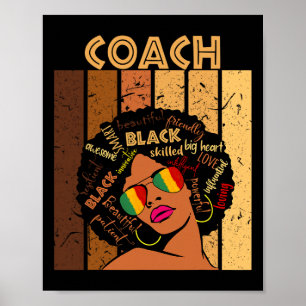 Poster Treinador Afro Americano Africano Mulheres Históri
