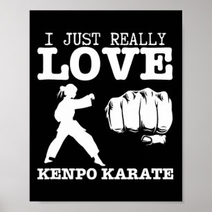 Poster Treinador Americano Kenpo Girl, Eu amo Kenpo